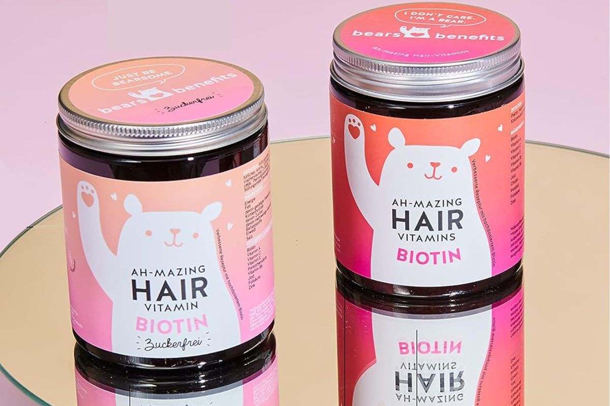 Complemento alimenticio - gominolas de Biotina para el pelo de Bears with Benefits
