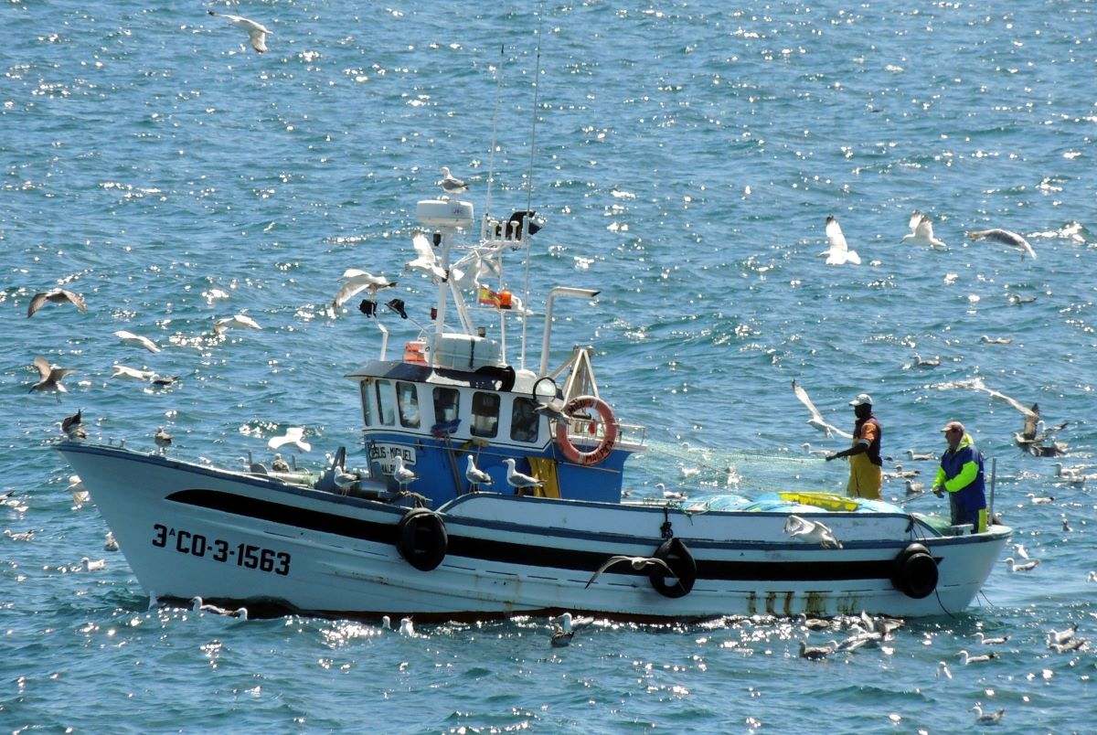 Pesquero en aguas gallegas.