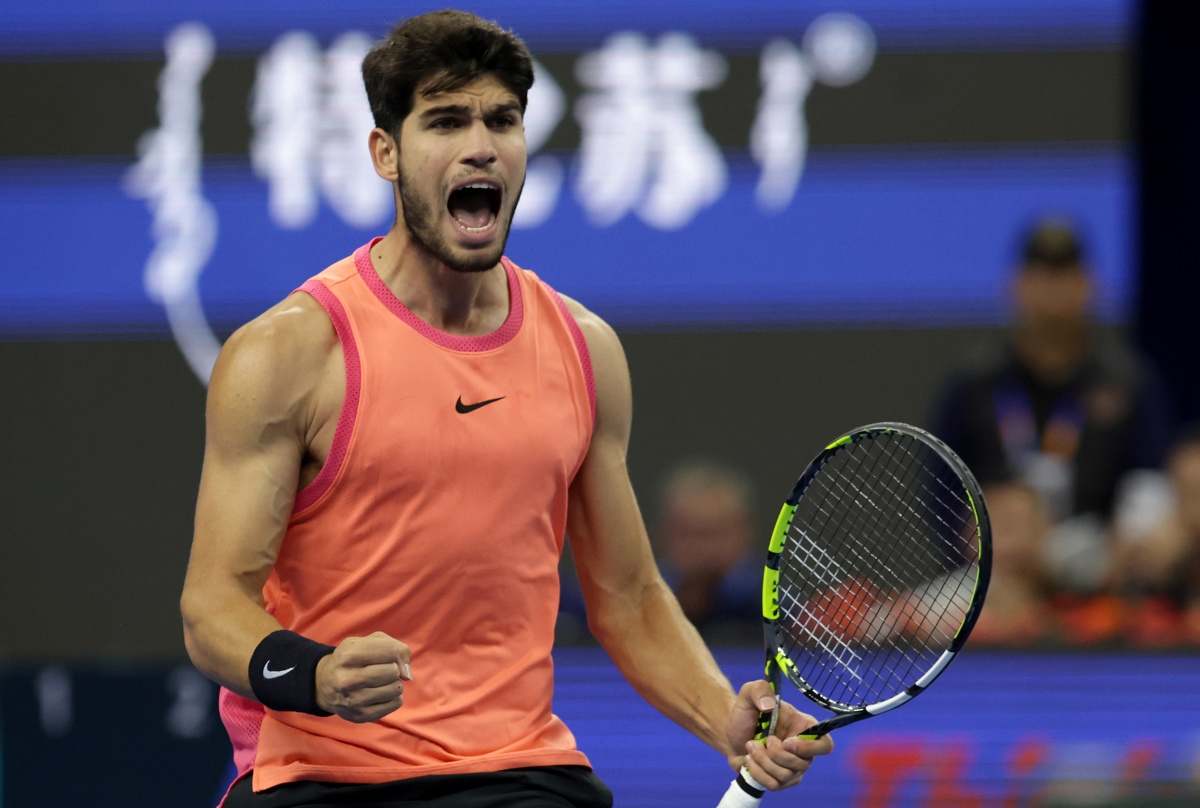 Carlos Alcaraz, en el ATP 500 de Pekín.