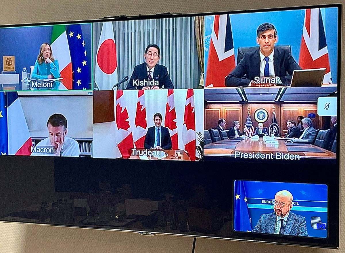La reunión de los líderes del G7 este fin de semana.
