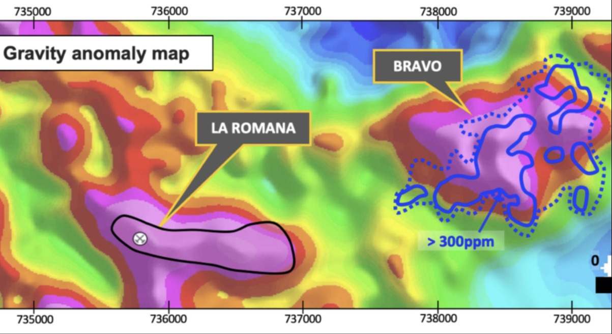 Vetas de La Romana y Bravo detectadas por Pan Global.