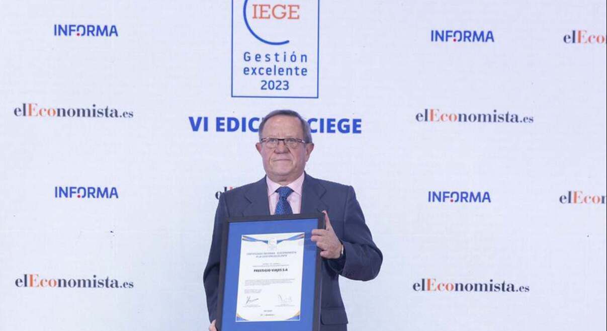 Certificado CIEGE a la Gestión Empresarial Excelente viajes