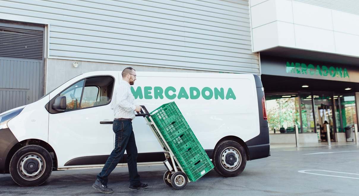 un repartidor de Mercadona