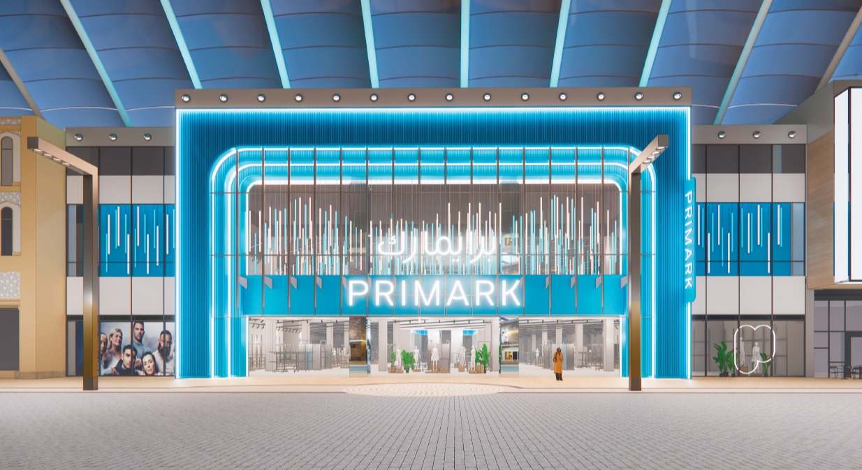 Aspecto del futuro Primark del centro comercial The Avenues en Kuwait.