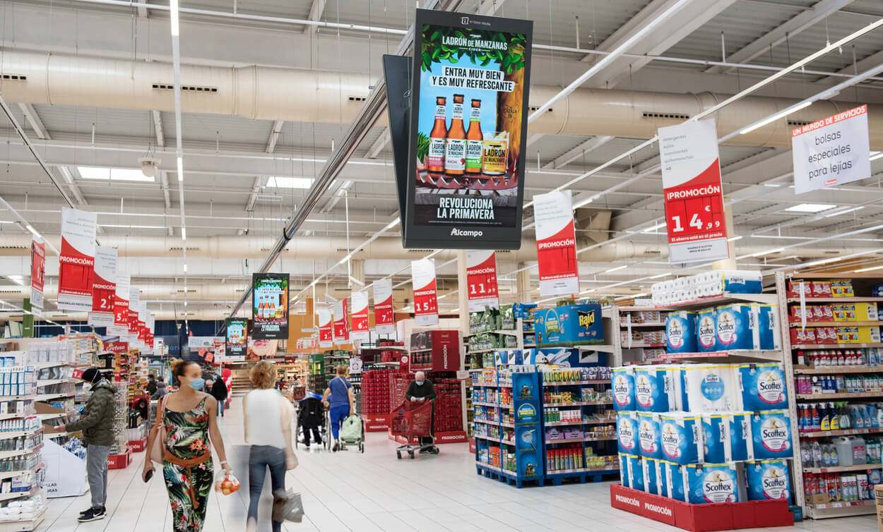 Publicidad de In Store Media en Alcampo. EE