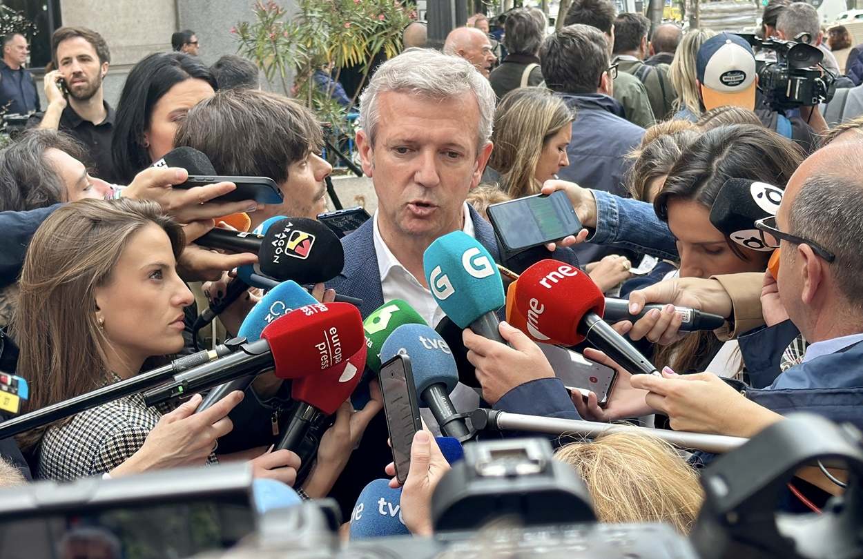 Alfonso Rueda hoy en Madrid.