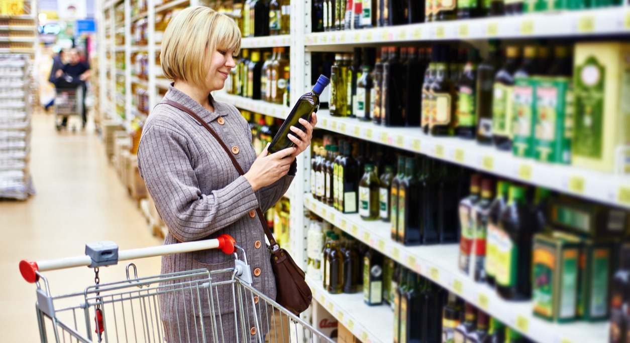 aceite de oliva en un supermercado