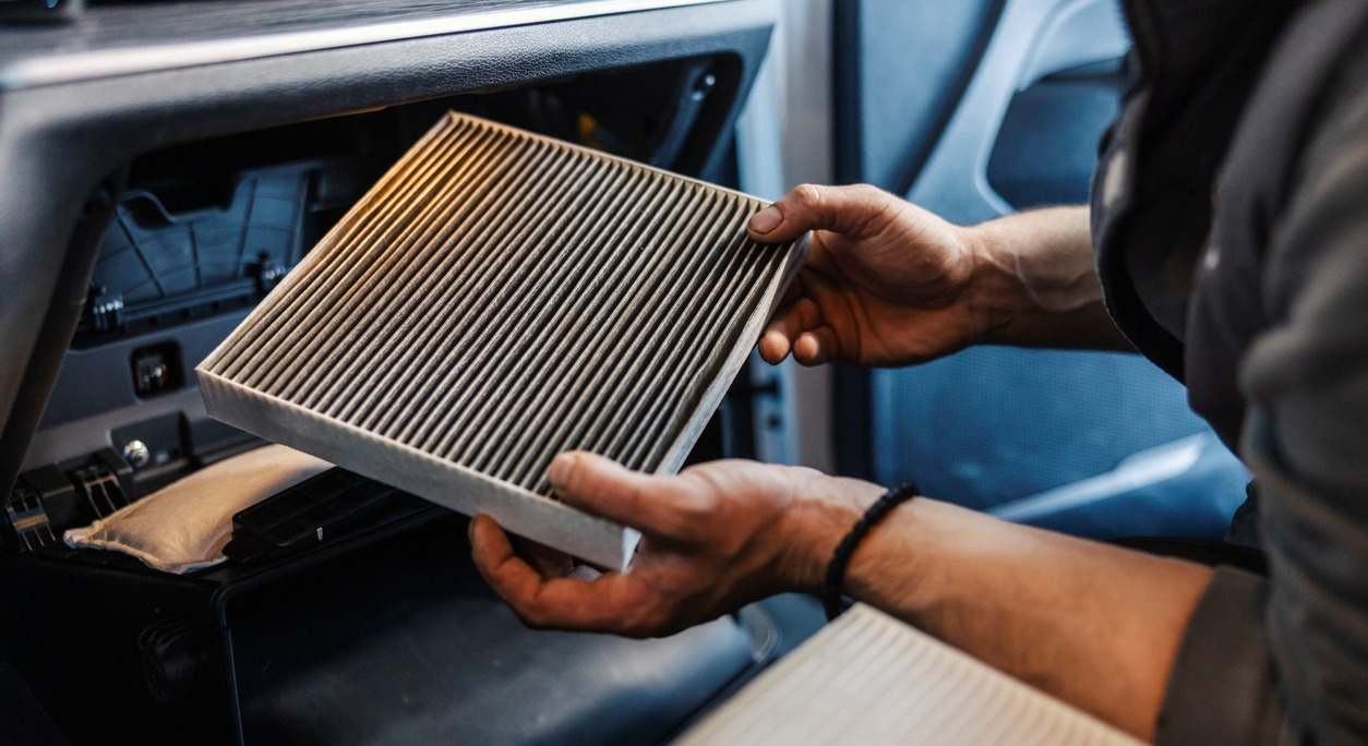 filtro del aire de un coche