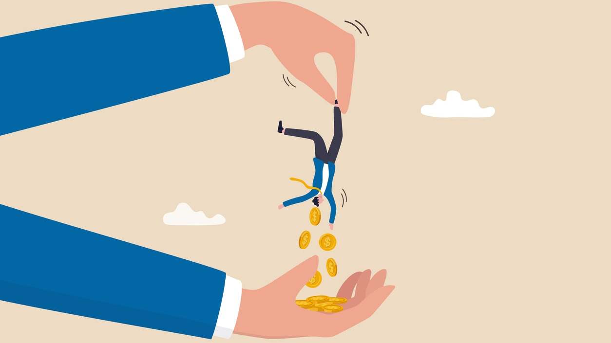 impuestos sacudir persona dinero