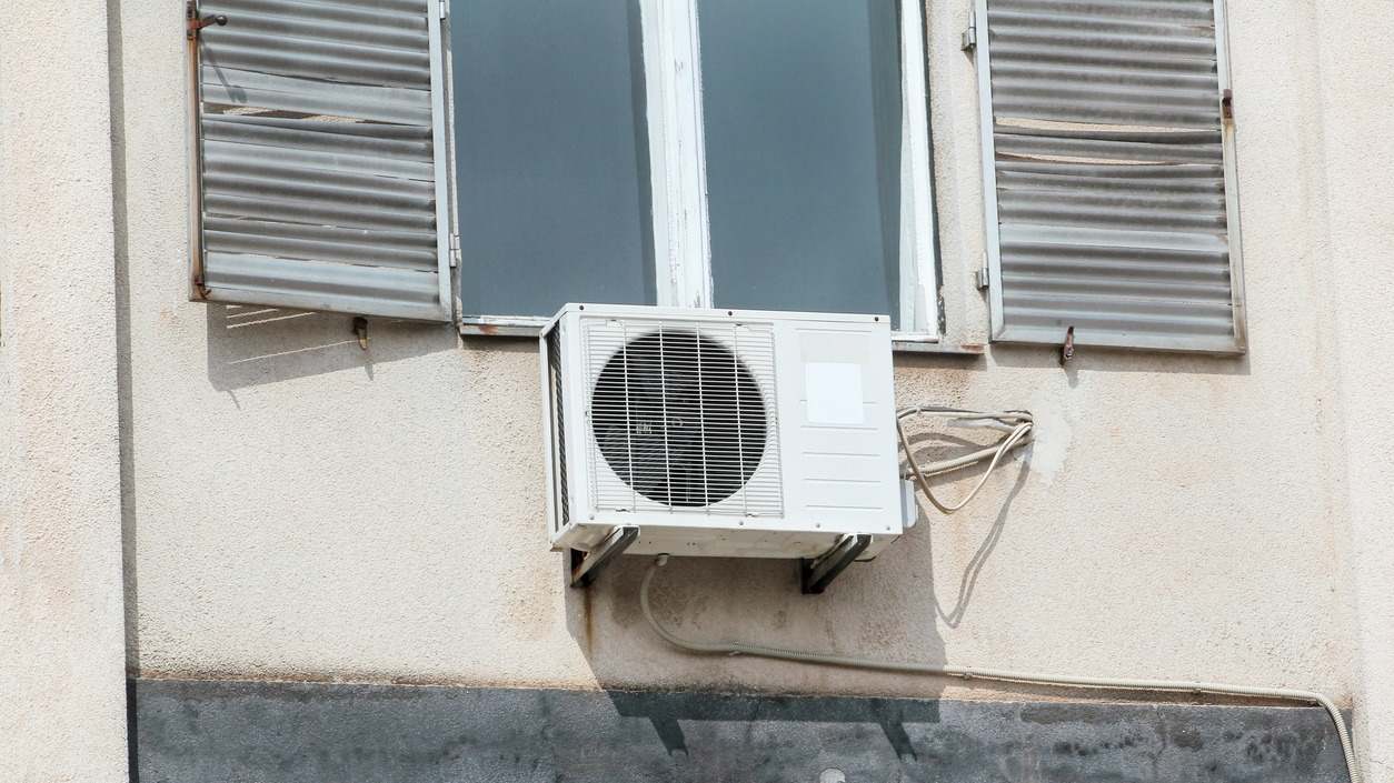 aire acondicionado fachada edificio