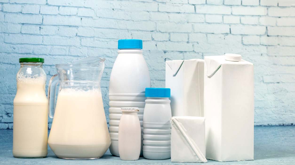 leche botella jarra brick