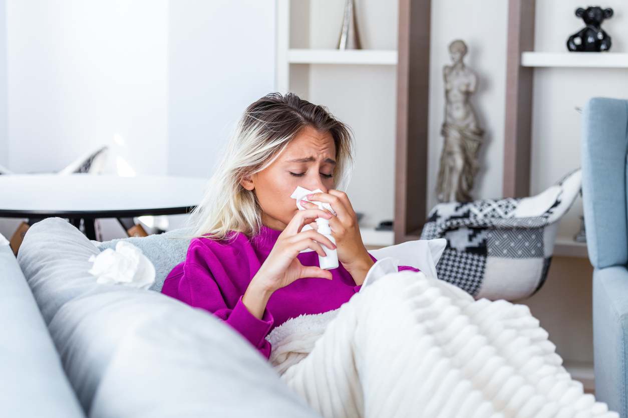 persona con alergia