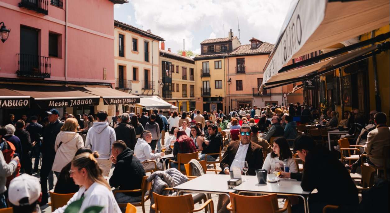 Plaza de la Bicha en León, España