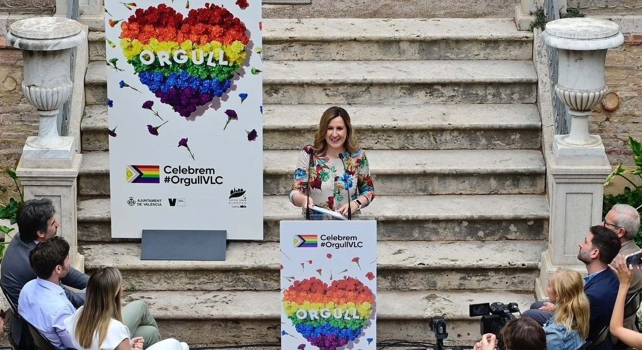 La alcaldesa de València, María José Catalá, presenta los actos impulsados por el Ayuntamiento con motivo de la celebración del Orgullo.