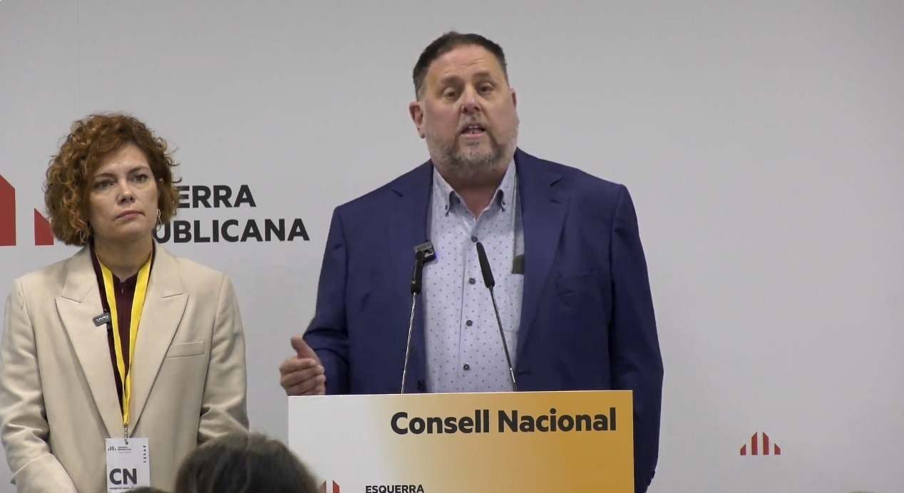 El presidente y la secretaria general de ERC, Oriol Junqueras y Elisenda Alamany | EP