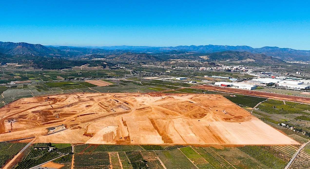 Terrenos en que se levanta la gigafactoría de Sagunto.