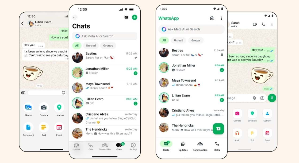 Rediseño interfaz de WhatsApp
