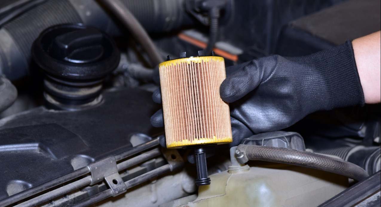 filtro de aire de un motor