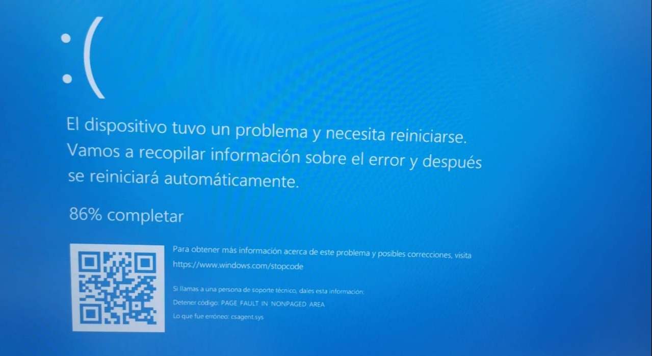 Pantalla azul microsoft