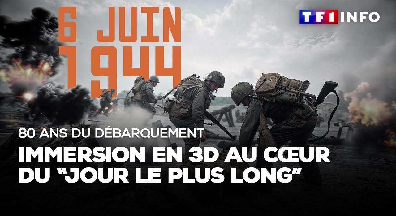 cartel promocional del documental '80 ans du Débarquement' del canal TF1