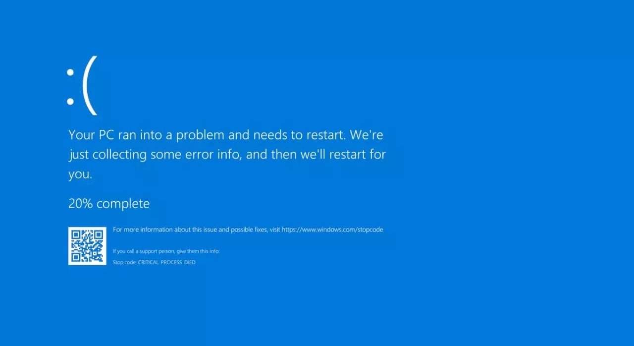 Pantalla azul microsoft