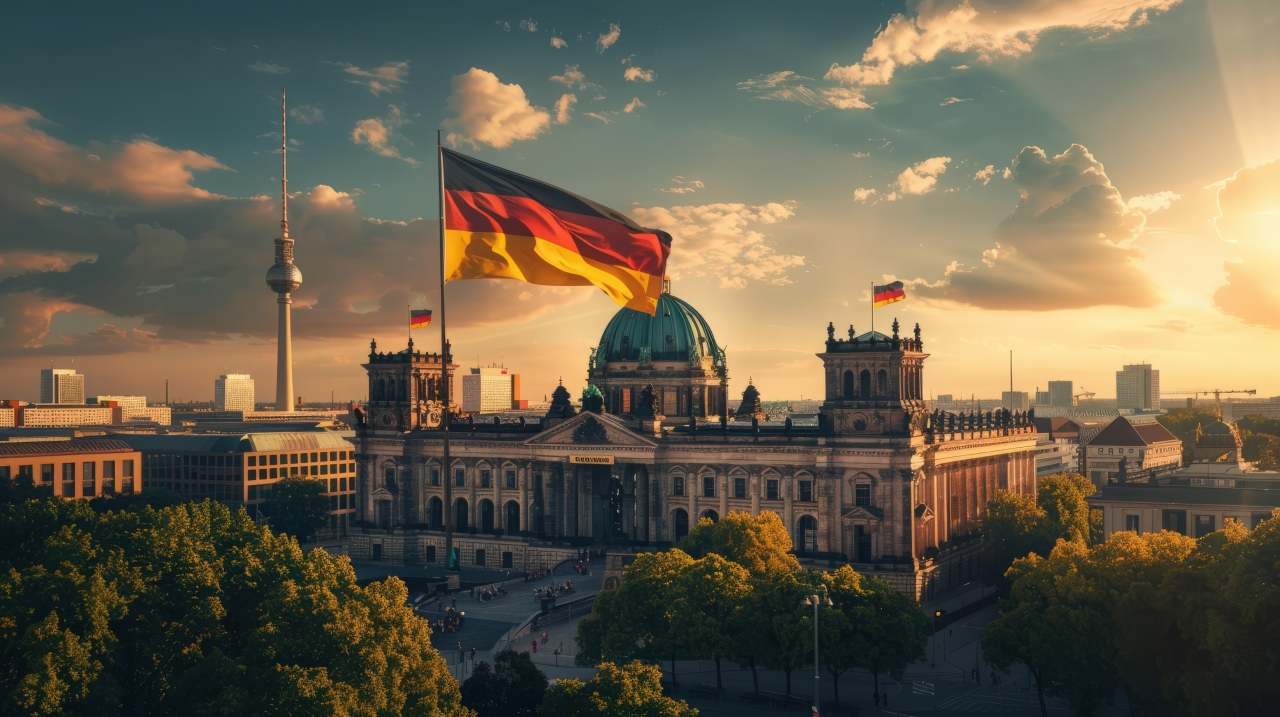 Vista del Bundestag alemán