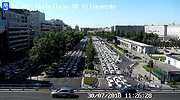 Los taxistas ocupan el Paseo de la Castellana para protestar ante Fomento