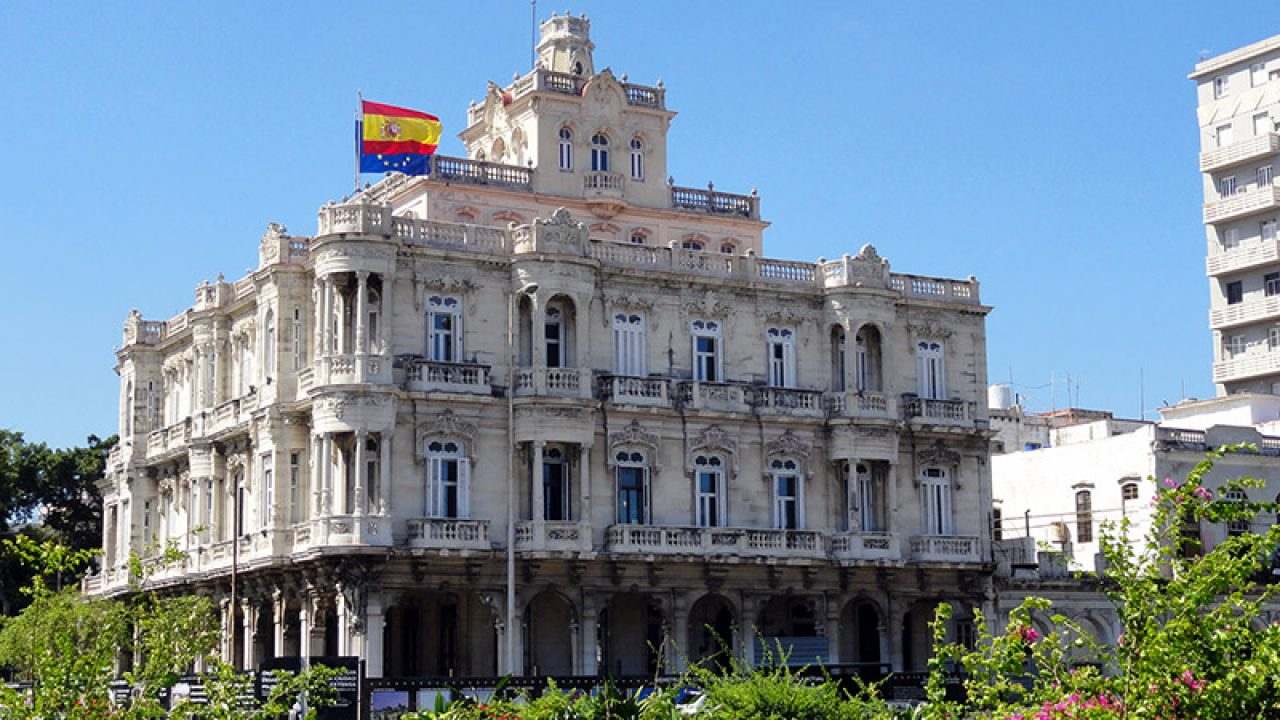 La embajada de España en La Habana