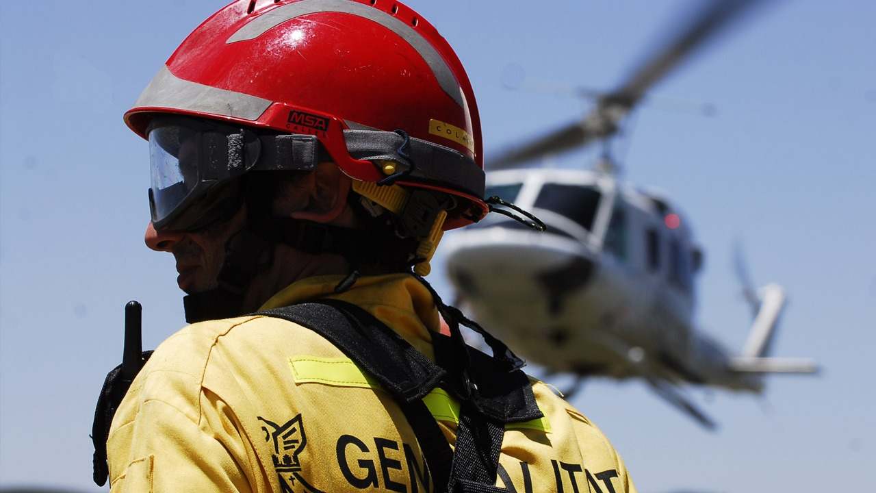 Un bombero de la Generalitat Valenciana.