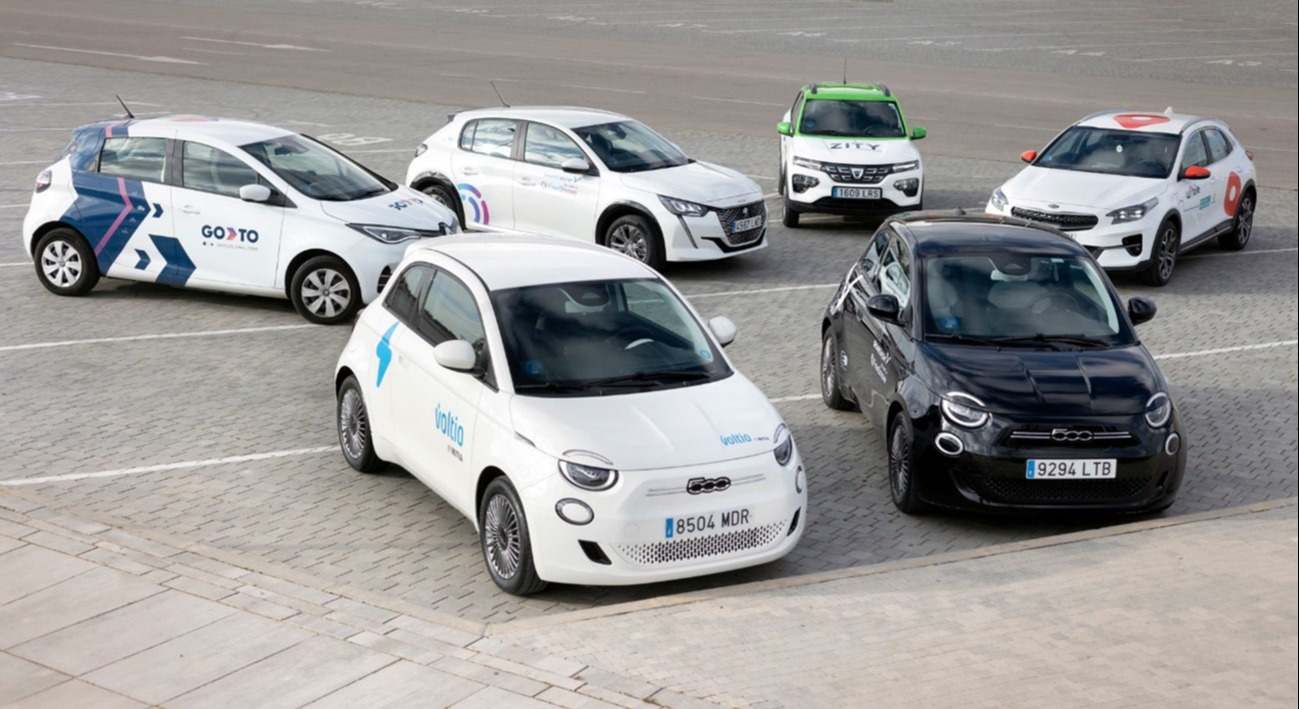 Vehículos de las distintas operadoras de carsharing en España. / AVCE