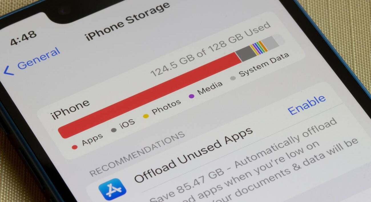 Memoria caché del iPhone
