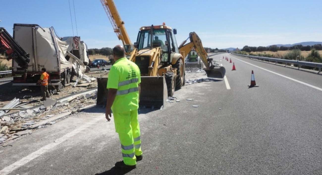 Obras en una carretera.