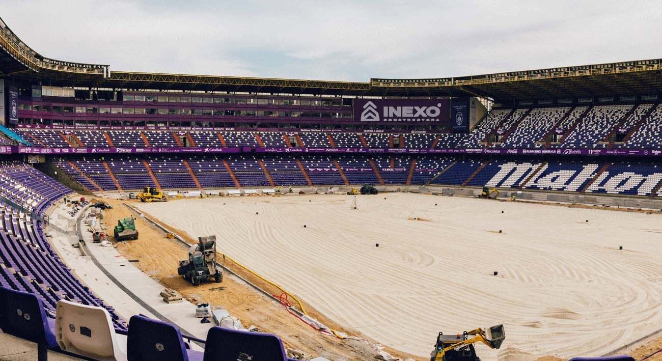 Inexo ha realizado obras en el estadio del Real Valladolid