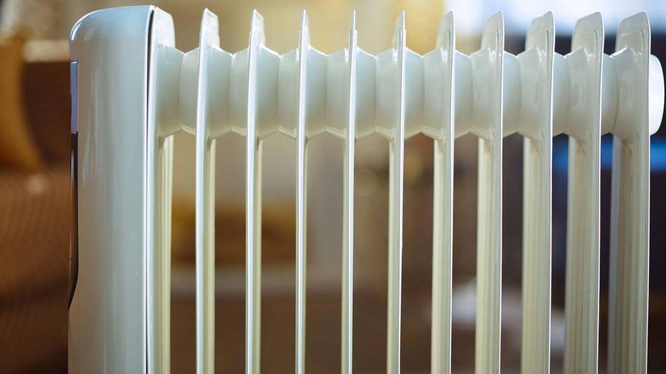 Radiador de calor azul