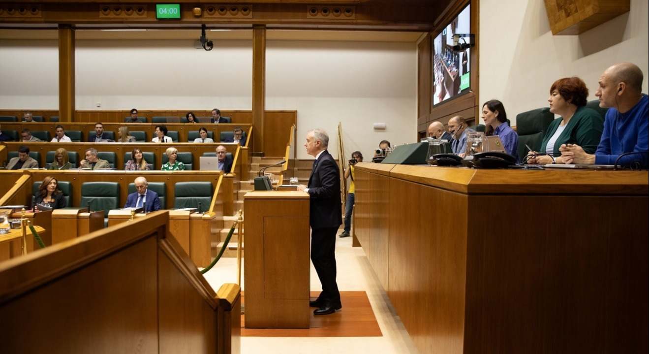 Urkullu en el Parlamento Vasco. / Foto: EP