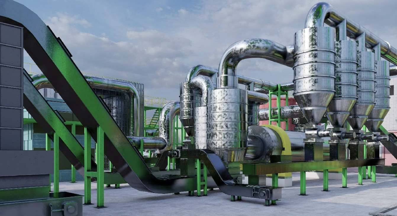 Una instalación de valorización de gas.