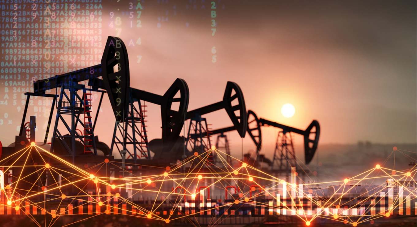 Extracción de petróleo y gráficos de mercados