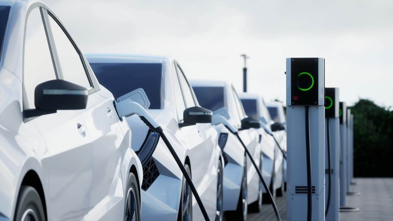 Coches eléctricos en carga