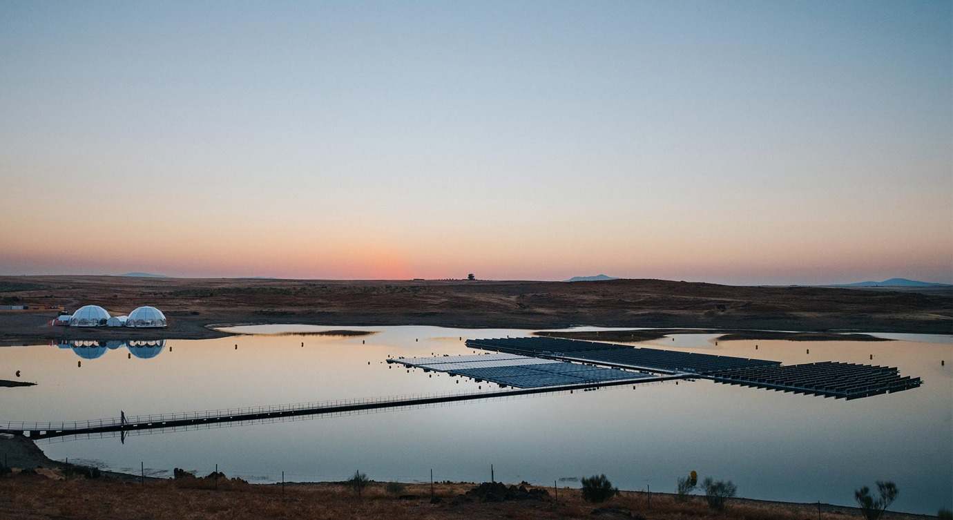Planta flotante de Acciona en Cáceres