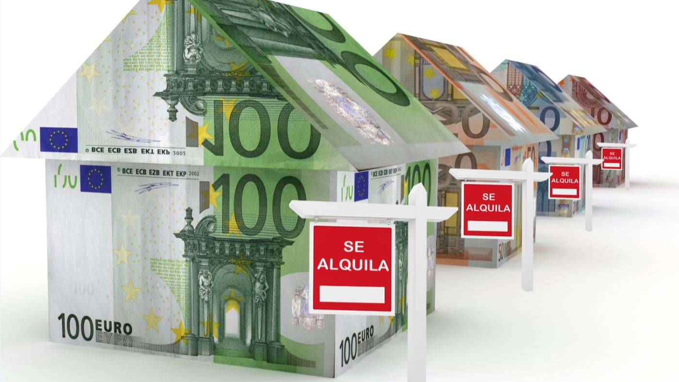 Casas de billetes euros en alquiler