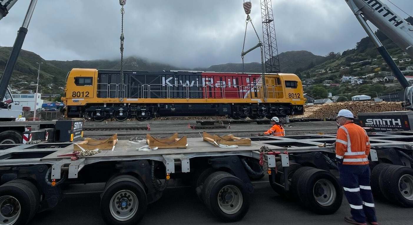 Una locomotora de Stadler en Nueva Zelanda.