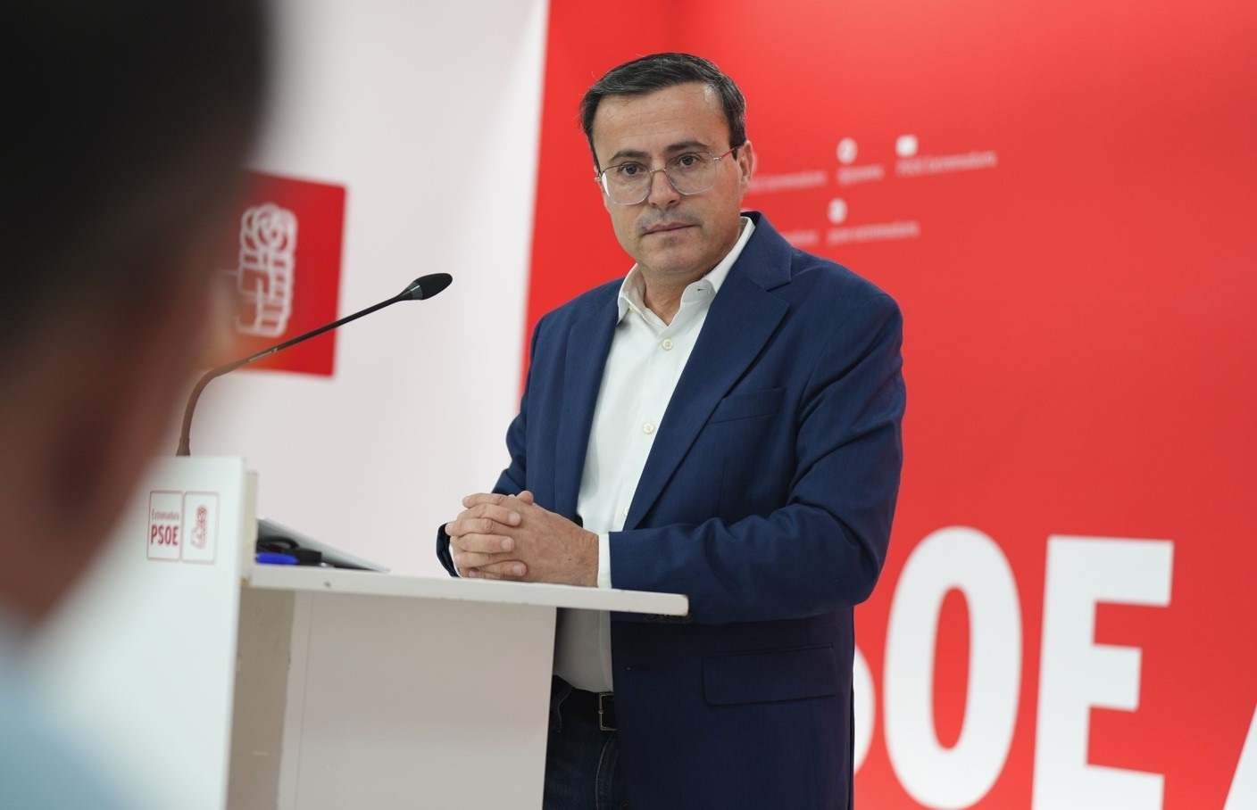 Miguel Ángel Gallardo, secretario general del PSOE de Extremadura. Foto: EP.