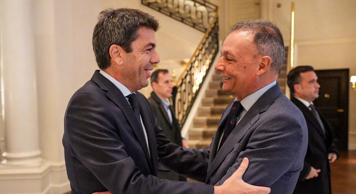 Carlos Mazón y el presidente de CEV, Salvador Navarro.