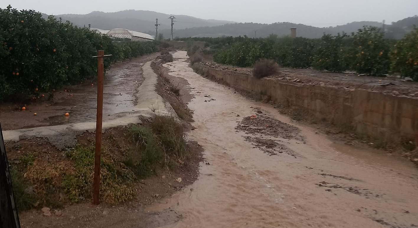 Lluvias en el interior de Valencia.