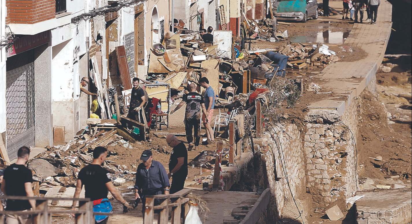 Imagen tras la DANA de octubre que arrasó, sobre todo, la Comunidad Valenciana. efe