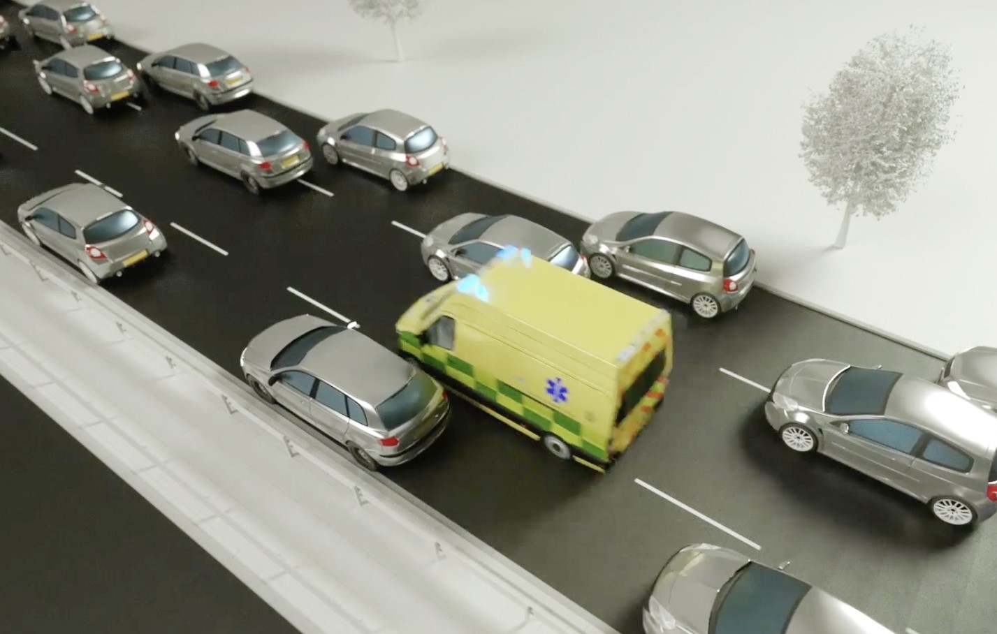 Carril emergencia autopista