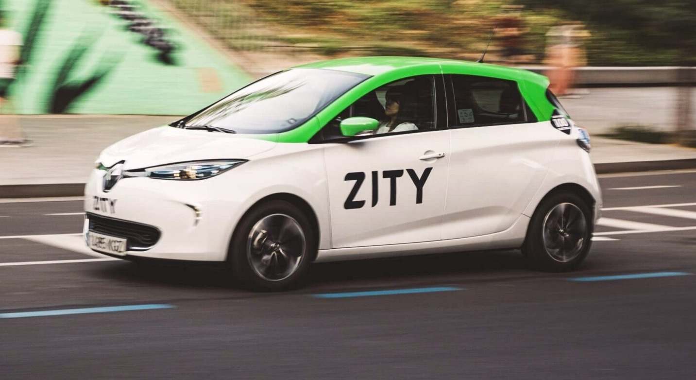 Vehículo de Zity circulando por Madrid. / Ferrovial