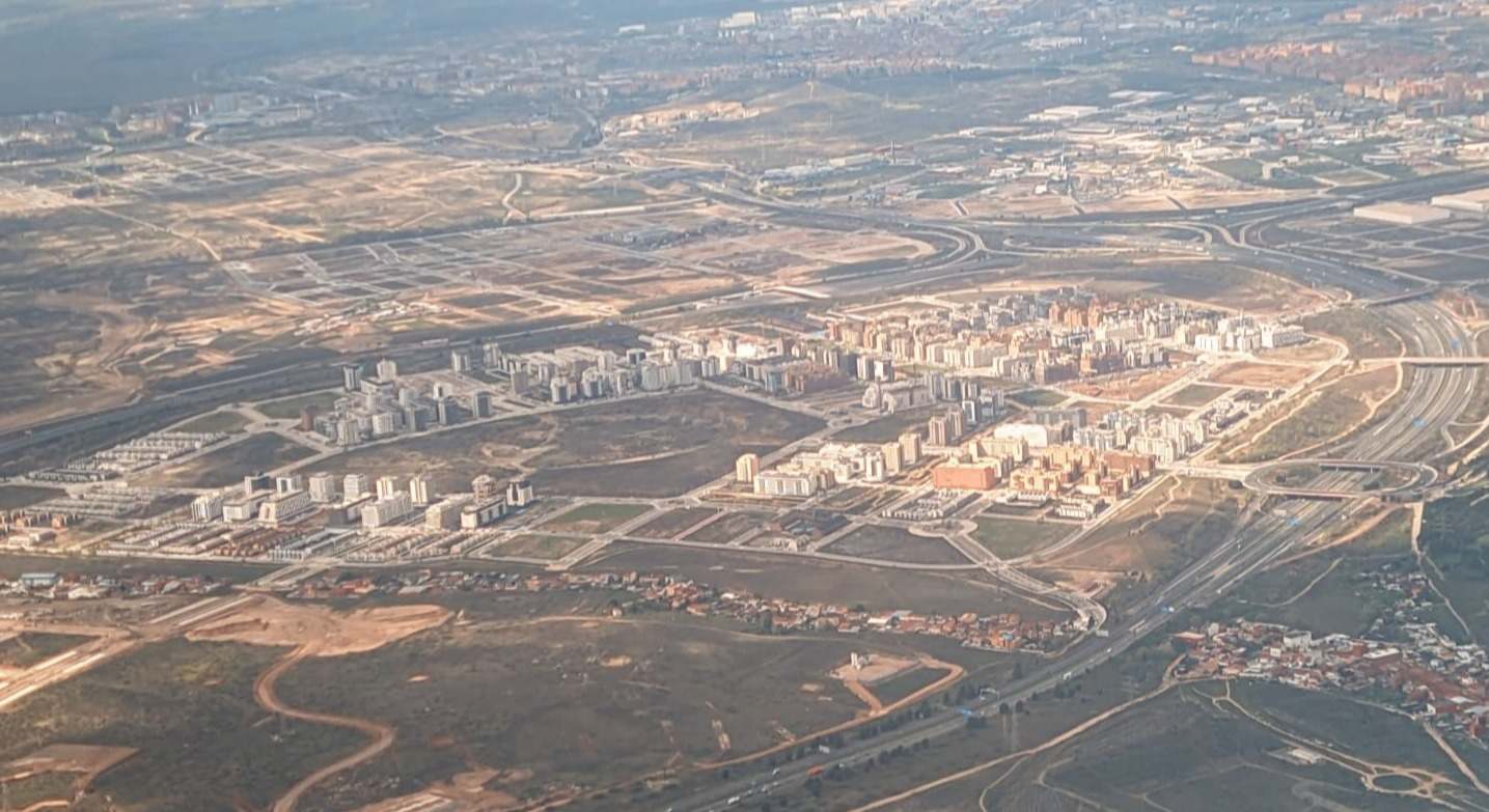 Vista aérea del barrio de El Cañaveral en Madrid