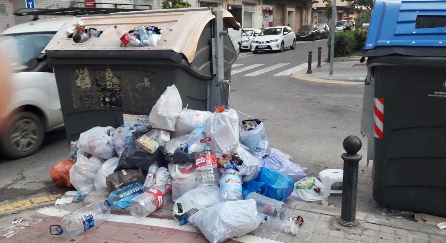 Contenedores de basura en Valencia