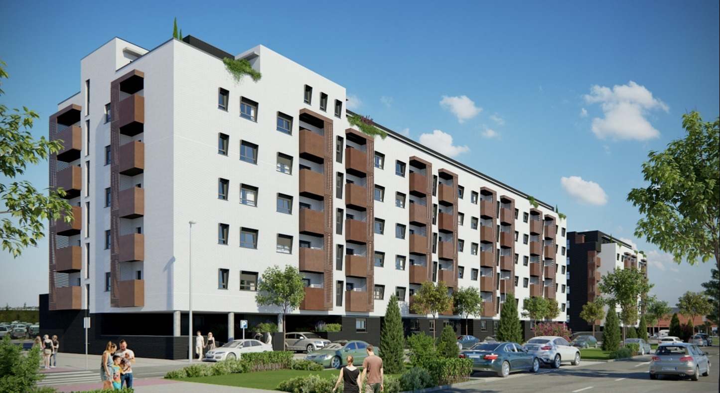 Promoción de viviendas protegidas en alquiler que la filial de Pryconsa, Resydenza, levantará en Torrejón de Ardoz (Madrid)